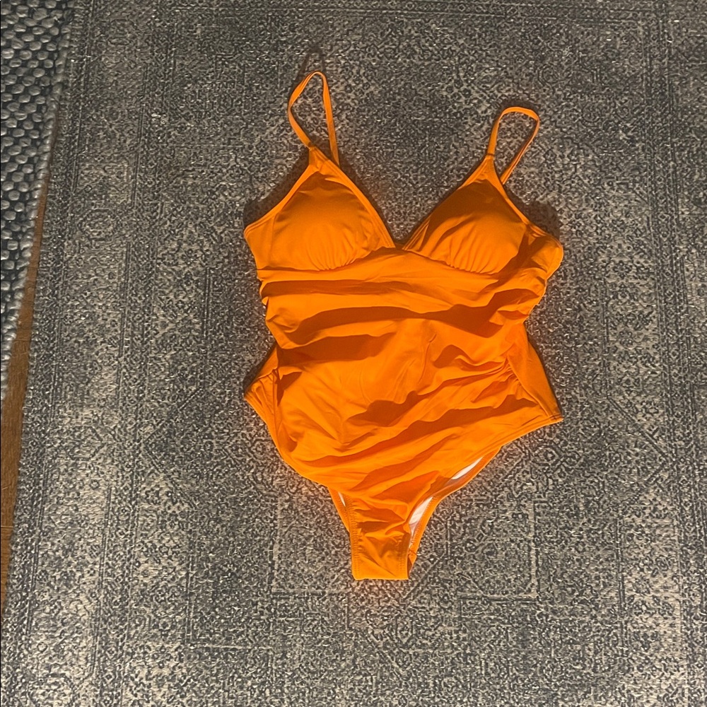 Vibrant Orange Women's One-Piece Swimsuit